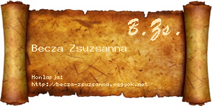 Becza Zsuzsanna névjegykártya